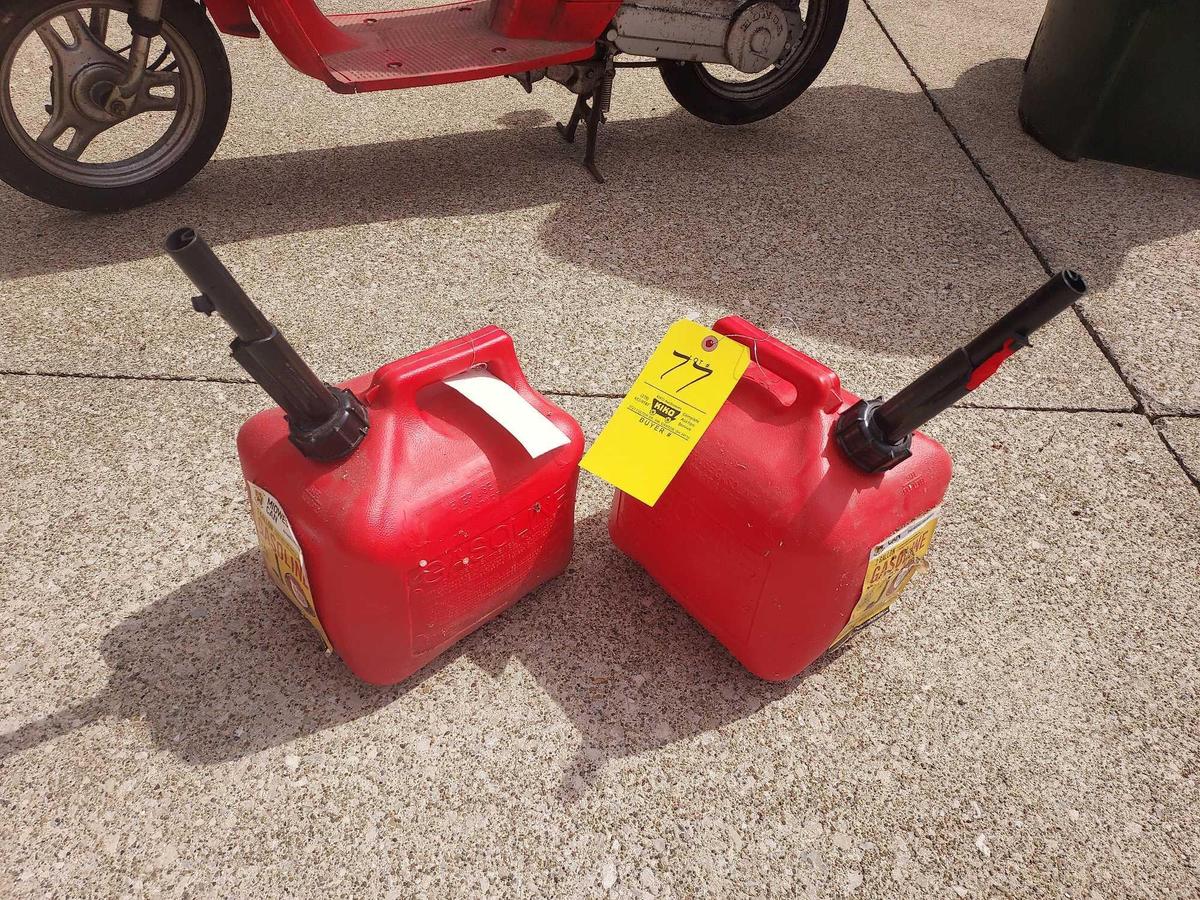 2 Plastic Gas Cans