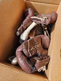 Vintage Boxing Gloves & Ice Skates