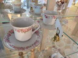 Stemware, Waldershop Bavaria Germany Tea Cup and Saucers, Candle sticks