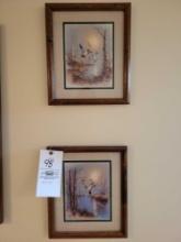 (2) Andres Campinas Framed Duck Prints