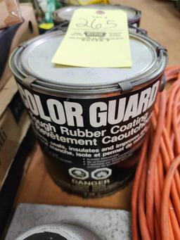 Rubber coating Paint, extinguisher, tile. cord
