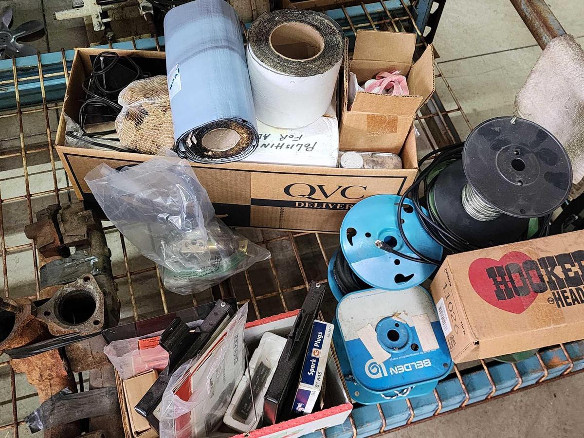 Garage clean out: auto parts, lights, planer roller stands
