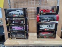 (8) Collectible Die Cast Cars in boxes