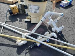 Pentair FNS Plus Fiberglass Diatomaceous Earth Filter, Water Pump, & Pool Nets