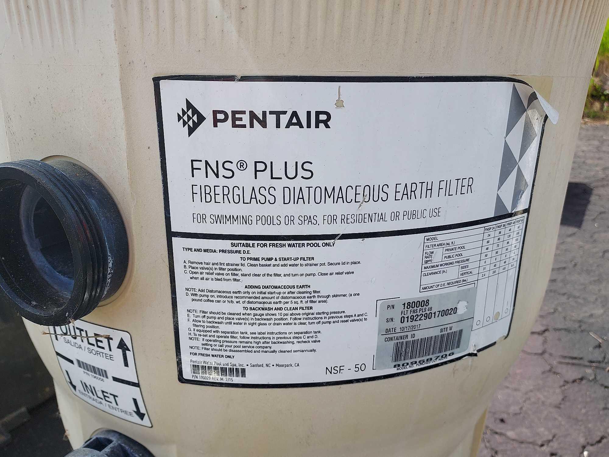 Pentair FNS Plus Fiberglass Diatomaceous Earth Filter, Water Pump, & Pool Nets