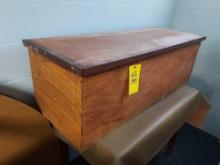 Vintage Wooden Chest & Blankets