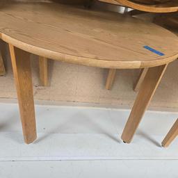 4ft round table and 4 wood chairs