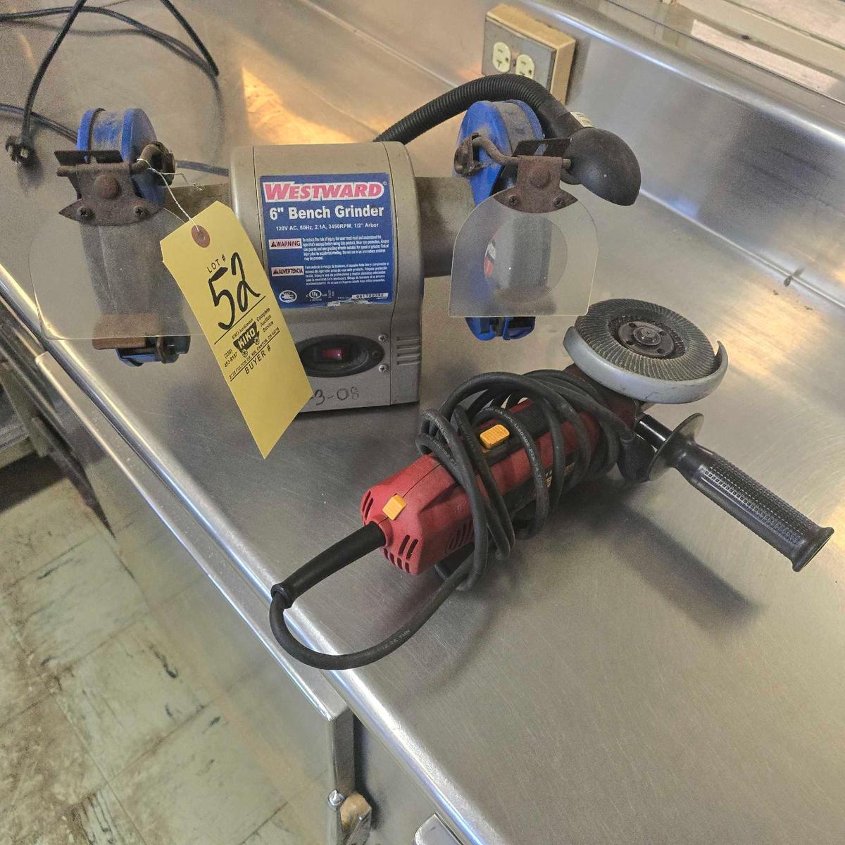 6in bench grinder and angle grinder