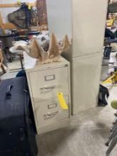 3 file cabinets - suitcase - seashells