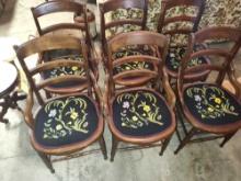 6 Victorian Chairs