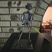 Metal Hardware Golfer Statuette