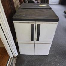 2 Plastic Storage Cabinets & Contents