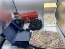 Vintage Perfume Bottles, Purses, hat pins