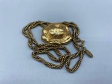 Miriam Haskell brooch & chain