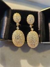 Lady's 14k yellow gold dangle earrings