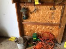 Lantern, blower, power cords, hardware