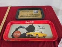 2 Coca Cola Advertising Trays