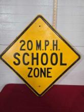 20mph School Zone Sign