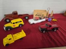 Snap On, Coca Cola Cars, Bank, Mini Coca Cola crate, Key Chains, Bottle Openers