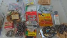 Chainsaw Chains, Sharpeners, spark plugs & fuel lines lot