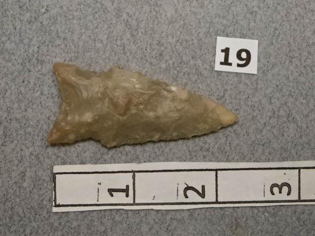 Archaic Point - 2 1/4 in.- Translucent Gray Flint