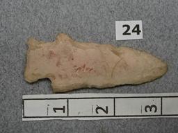 Archaic Corner Notch Point - 3 in. - Pink Flint