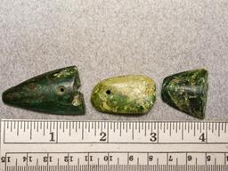 Three Chlorite Pieces - 3/4 - 1 1/2 in. - largest