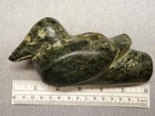 Duck Effigy Great Pipe - 5 1/2 in. - Steatite