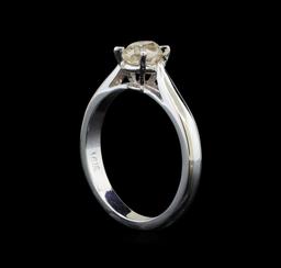 14KT White Gold 0.80 ctw Oval Cut Diamond Solitaire Ring