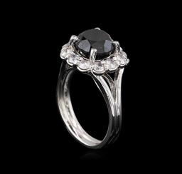 4.25 ctw Black Diamond Ring - 14KT White Gold