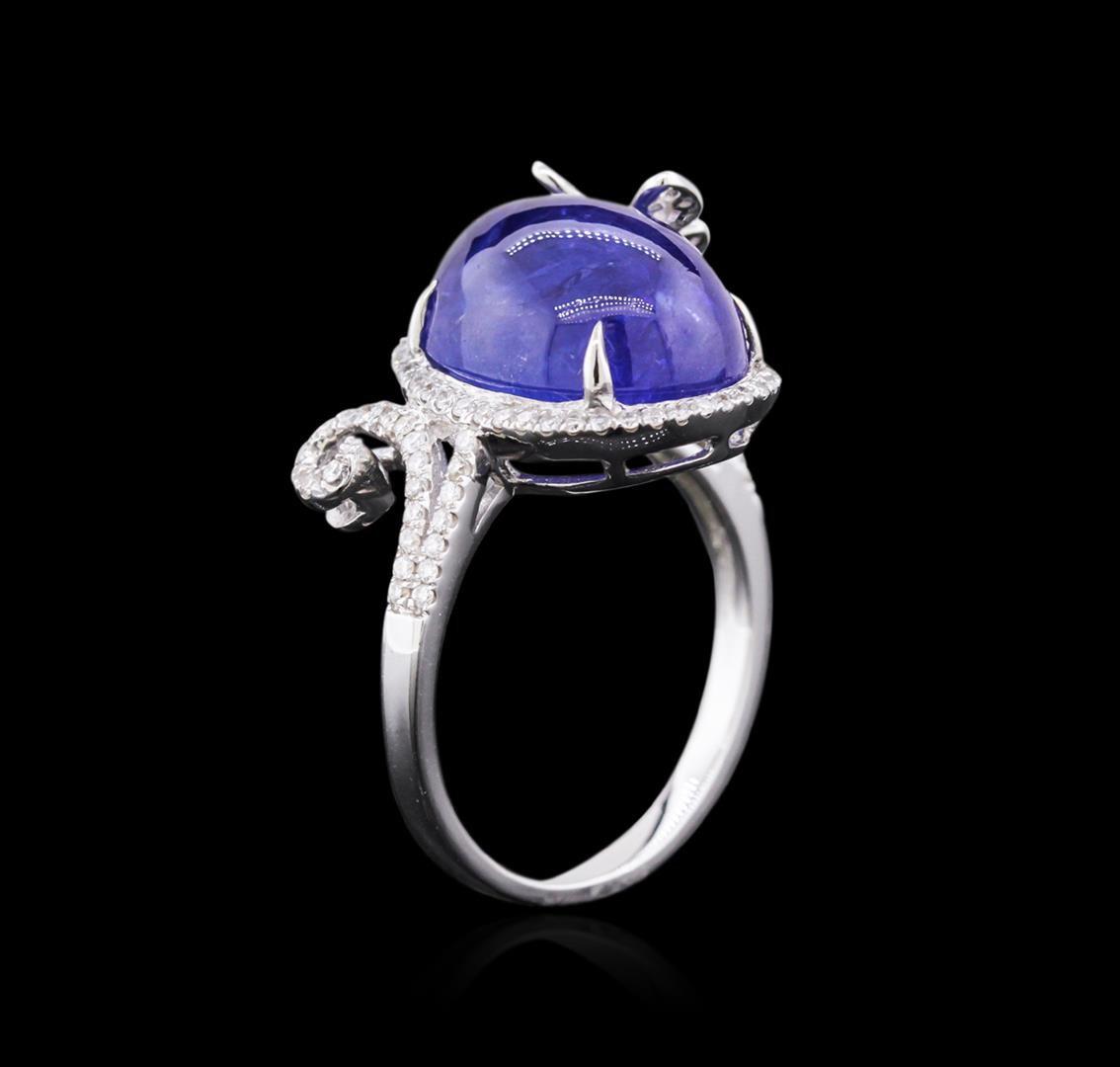 18KT White Gold 9.03 ctw Tanzanite and Diamond Ring