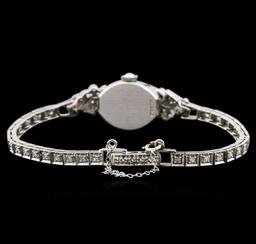 Hamilton 14KT White Gold Diamond Vintage Ladies Watch