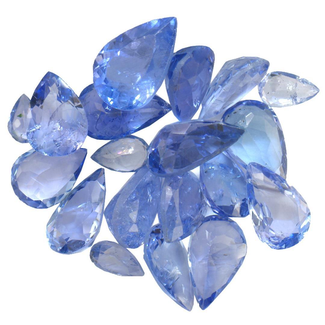 13.8 ctw Pear Mixed Tanzanite Parcel