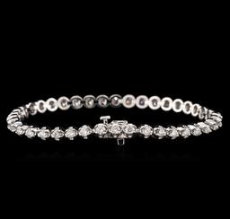 14KT White Gold 3.35 ctw Diamond Tennis Bracelet