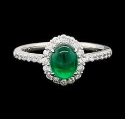 1.99 ctw Emerald and Diamond Ring - Platinum