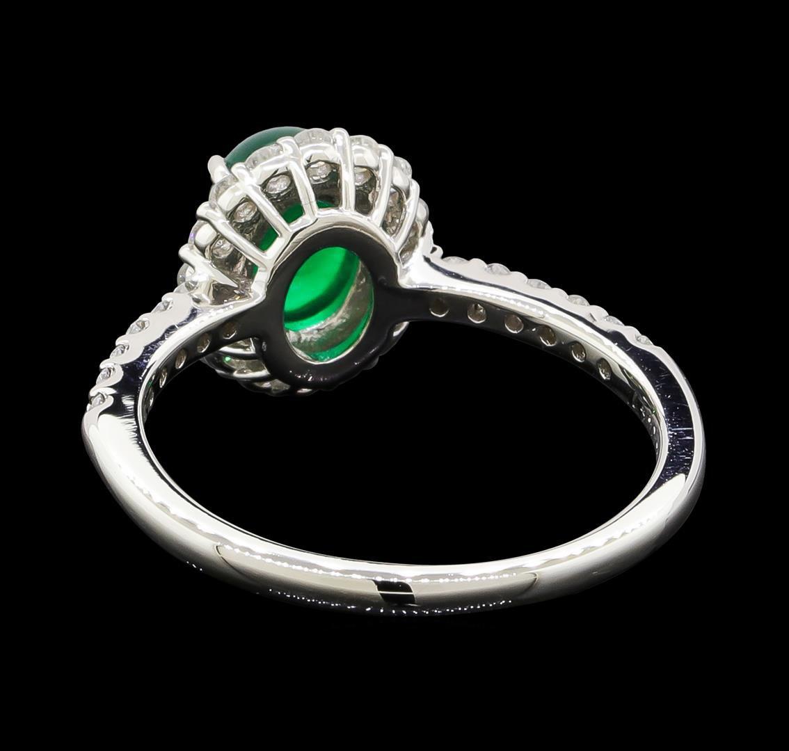 1.99 ctw Emerald and Diamond Ring - Platinum