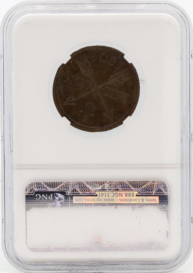 1802 Sweden 1/4 Skilling Coin NGC MS64BN