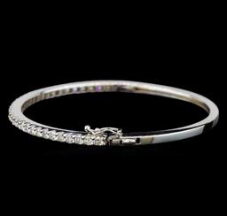 14KT White Gold 2.06 ctw Diamond Bangle Bracelet