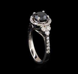 2.50 ctw Black Diamond Ring - 14KT White Gold