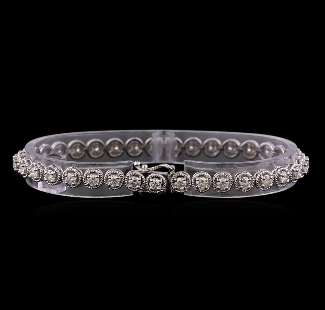 3.95 ctw Diamond Bracelet - 14KT White Gold