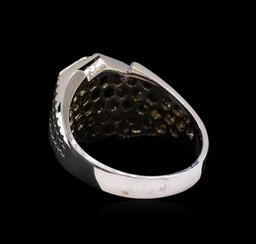 2.55 ctw Black Diamond Ring - 14KT White Gold