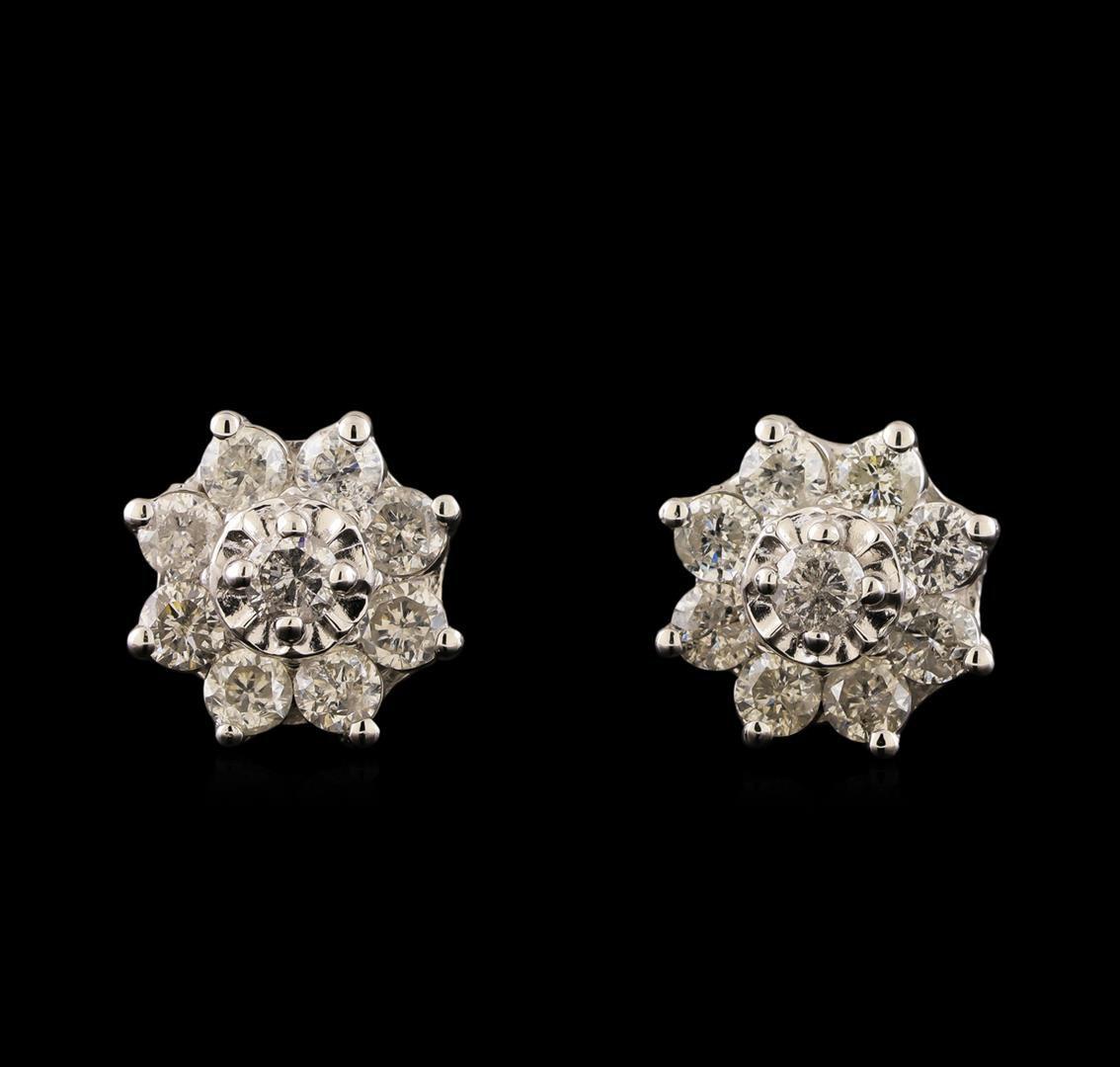 14KT White Gold 1.78 ctw Diamond Earrings