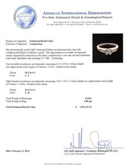 14KT White Gold 0.45 ctw Diamond Ring