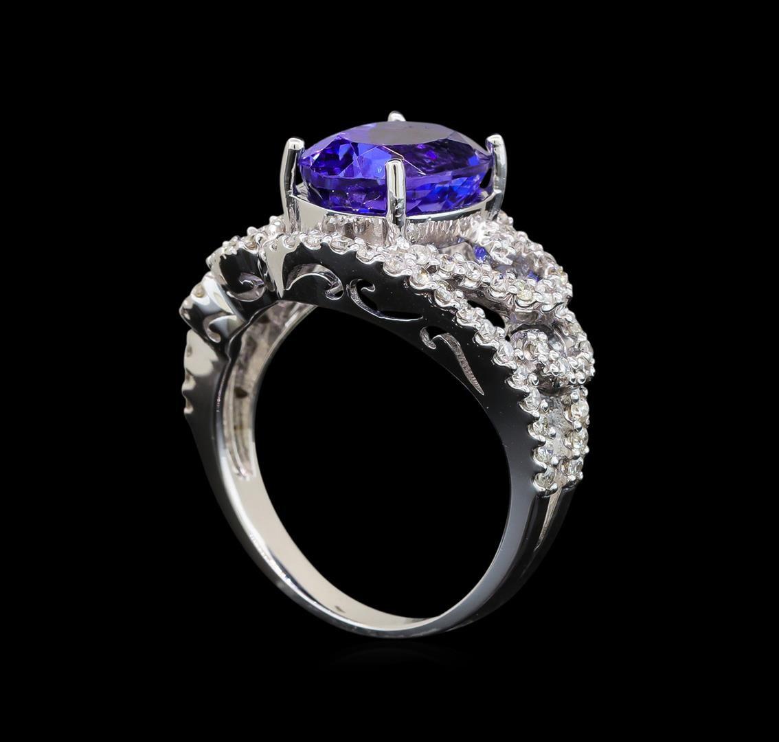 14KT White Gold 3.23 ctw Tanzanite and Diamond Ring