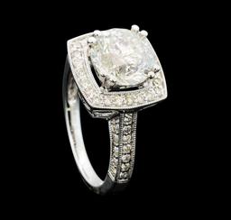 3.70 ctw Diamond Ring - 14KT White Gold