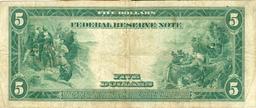 1914 $5 United States Red Seal Large Note