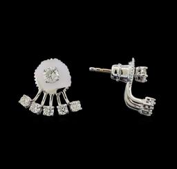 14KT White Gold 0.60 ctw Diamond Earrings