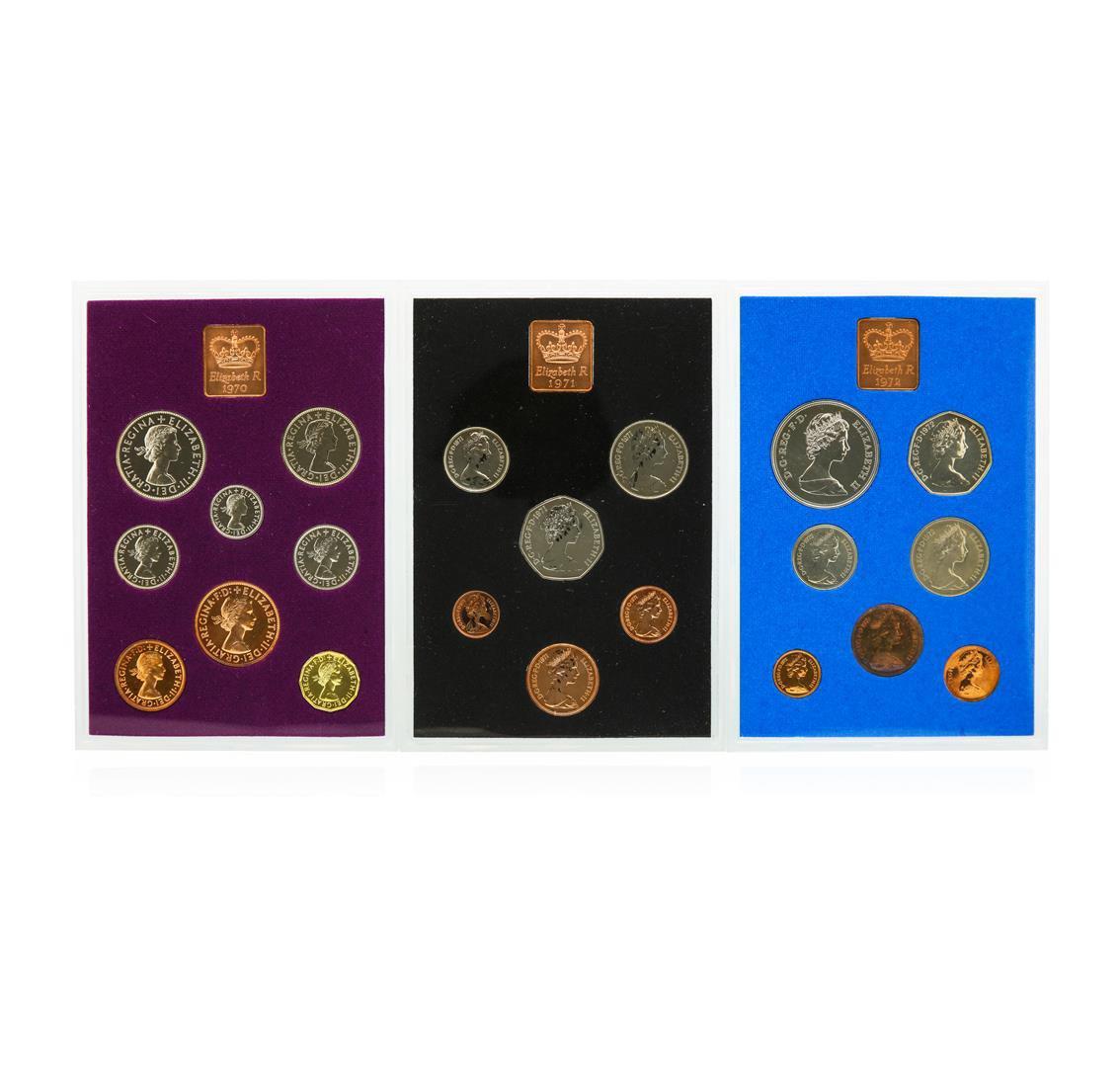 1970-1974 Coinage of Great Britain and Northern Ireland Proof Set