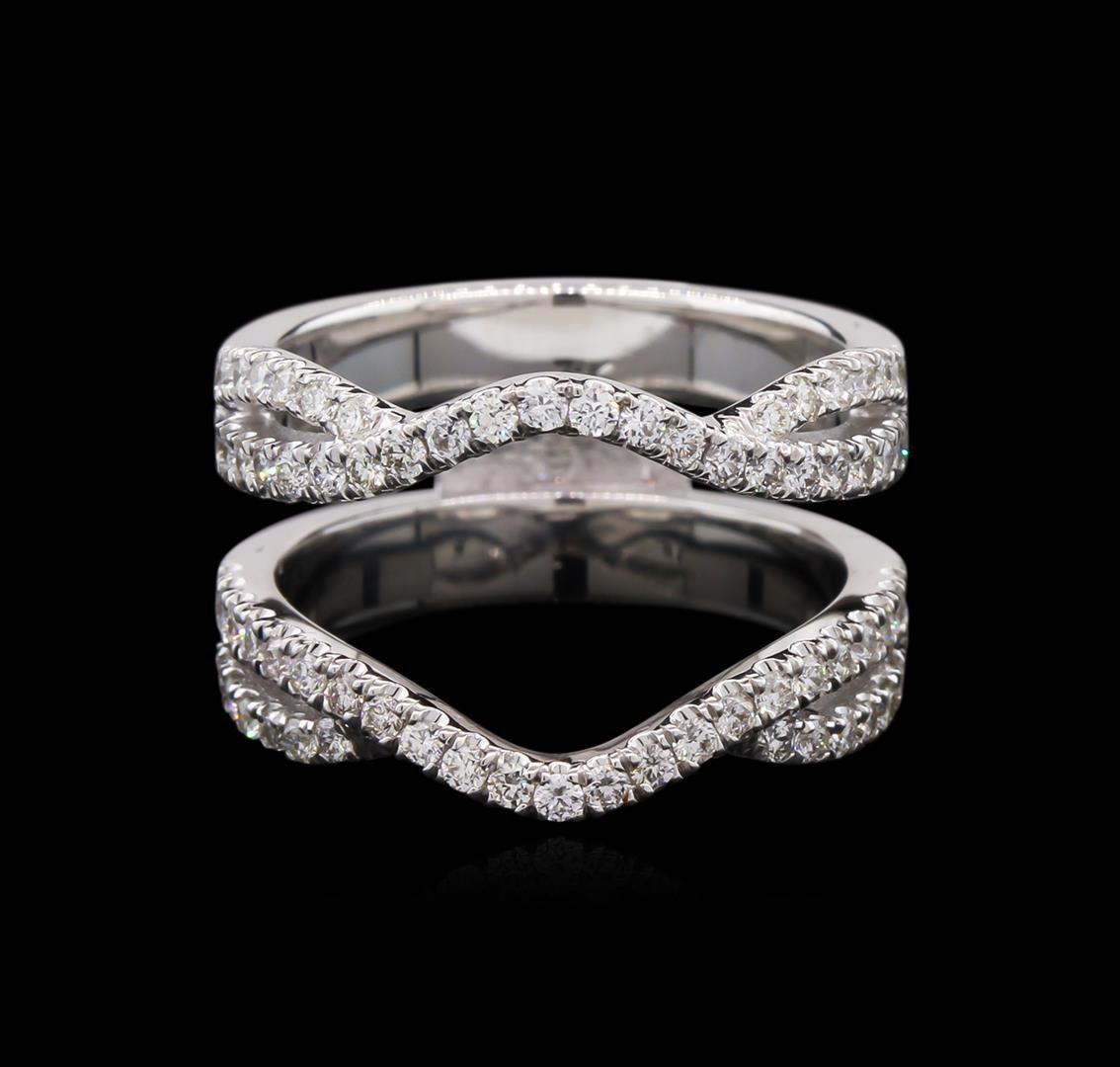0.74 ctw Diamond Wedding Ring Guard - 18KT White Gold