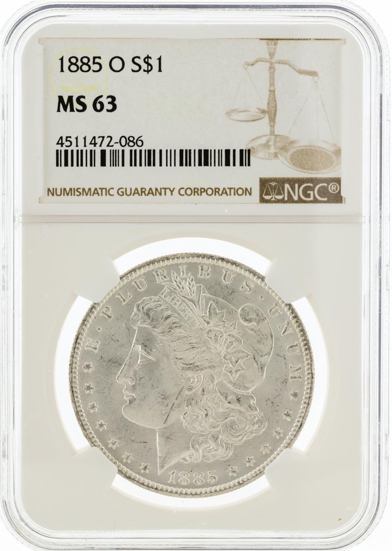 1885-O NGC MS63 Morgan Silver Dollar